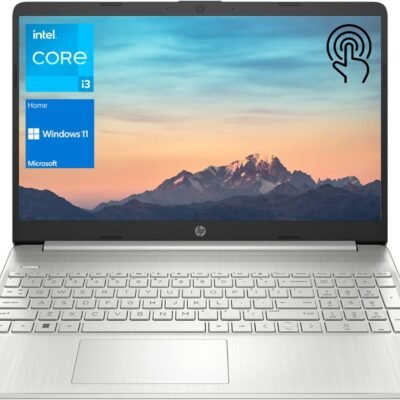 HP Notebook Laptop, 15.6″ HD Touchscreen, Intel Core i3-1115G4 Processor, 32GB RAM, 2TB PCIe SSD, Webcam, Type-C, HDMI, SD Card Reader, Wi-Fi, Windows 11 Home, Silver