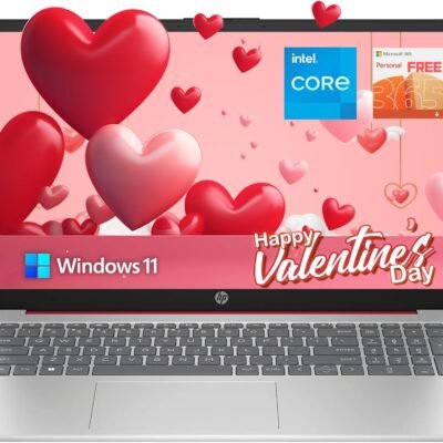 hp 15.6″ Anti-Glare HD Laptop, Intel Quad-core Processor, 16GB RAM, 128GB SSD+ 128GB JVQ USB Storage, Office 365 1-Year, Up to 11 hrs Long Battery, Win11 S, Scarlet Red