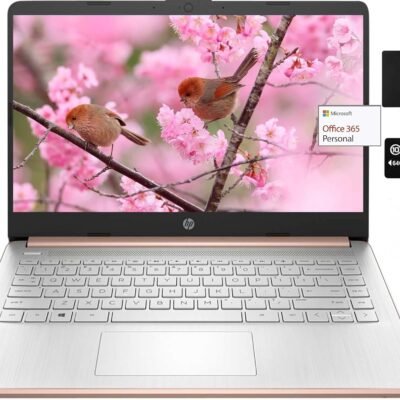 HP 14″ Touchscreen Laptop, Intel Dual-Core N4020,16GB DDR4 RAM, 192GB Storage(64GB eMMC+128GB Micro SD),Webcam,1Yr Office w/Accs. (Rose Gold)