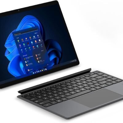 TPV 2-in-1 Tablet/Laptop (2024), RenoPad 14″ Windows 11 Pro Tablet with Keyboard, 16GB RAM 512GB SSD, Intel N100 Quad-Core Processor, 1920×1200 Touchscreen, WiFi-6, Type-C (Gray-Upgraded)