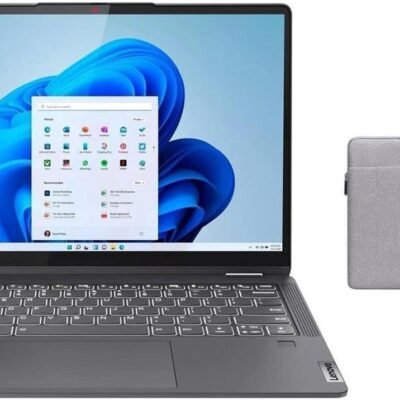 Lenovo Flex 5i 14″ Touchscreen 2-in-1 Laptop | Intel Core i5-1235U Processor | 8GB RAM | 512GB SSD | Intel Iris Xe Graphics | Backlit | Fingerprint | Windows 11 S | Bundle with Grey Bag
