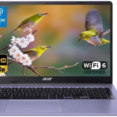 Acer Chromebook Flagship Laptop Computer Light, 15.6″ FHD Display, DualCore Intel Celeron N4500, 4GB RAM, 128GB Storage (64GB eMMC+64GB Card), Wi-Fi 6, 10+ Hrs, Chrome OS +HubxcelAccessory Purple