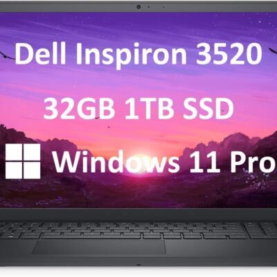 Dell Inspiron 15 3000 3520 15.6″ FHD Touchscreen (Intel 4-Core i5-1135G7, 32GB RAM, 1TB PCIe SSD, UHD Graphics) Business Laptop, WVA Anti-Glare, Numeric Keypad, Webcam, Wi-Fi, Win 11 Pro, Black