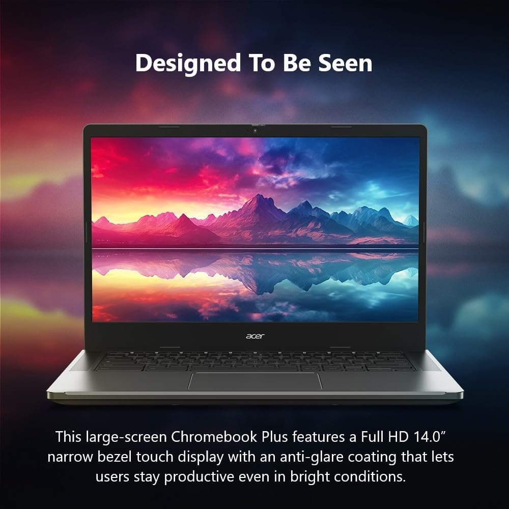 Acer Chromebook Plus 514 Laptop with Google AI ? 14" Full HD 1920 x 1080 IPS Touch Display | Intel Core i3-N305 | 8GB LPDDR5 | 128GB SSD | Wi-Fi 6E | FHD Camera | Chrome OS | CB514-4HT-375Z - Image 9