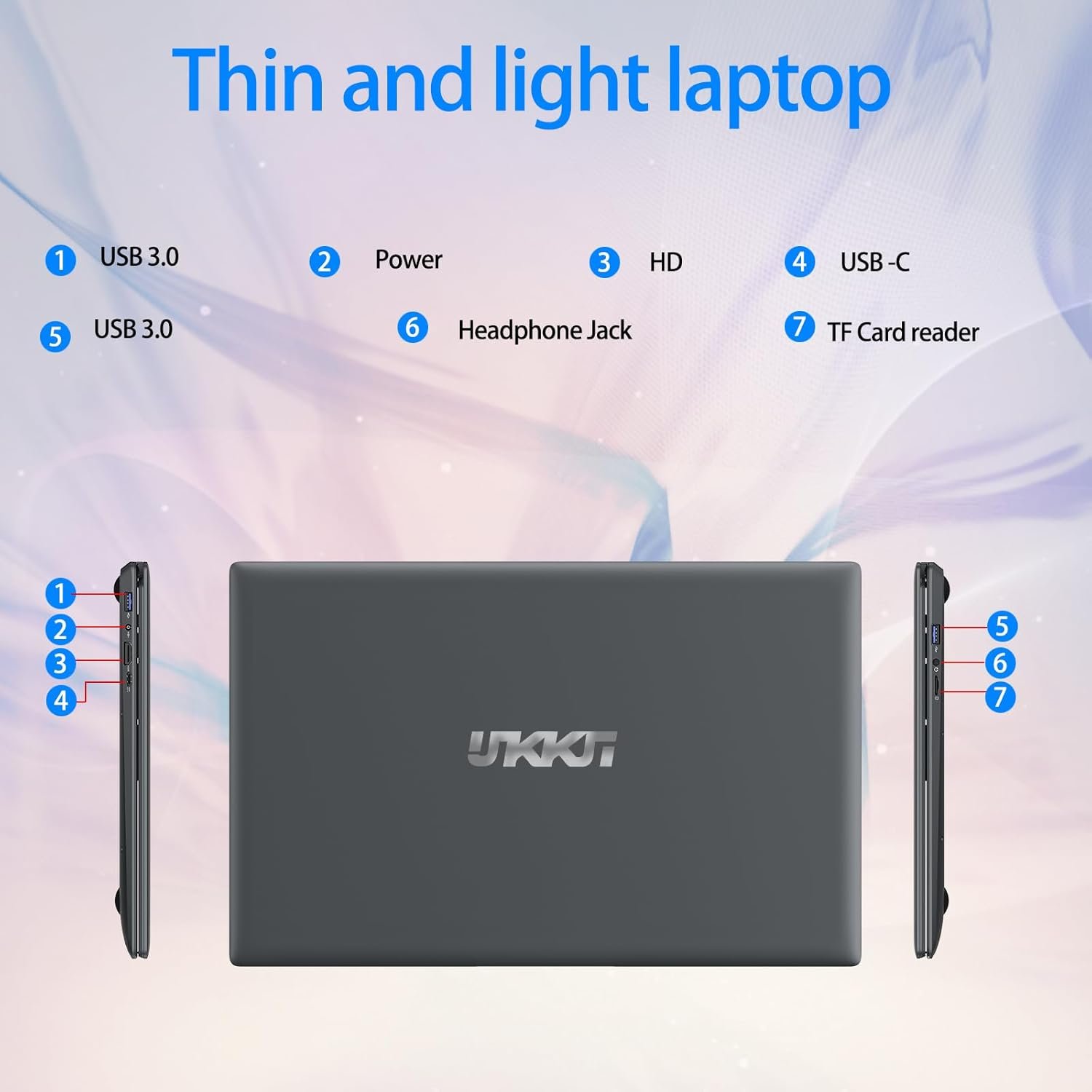 Laptop Computer, 17 inch Laptop, Intel Celeron N5095(UP to 2.9GHz) 16GB RAM 512GB SSD, Computers with Windows 11, 1920 x 1080 Display, Type-C, Webcam, Dual Wi-Fi, Buletooth 4.2, HDMI, USB 3.0 - Image 7