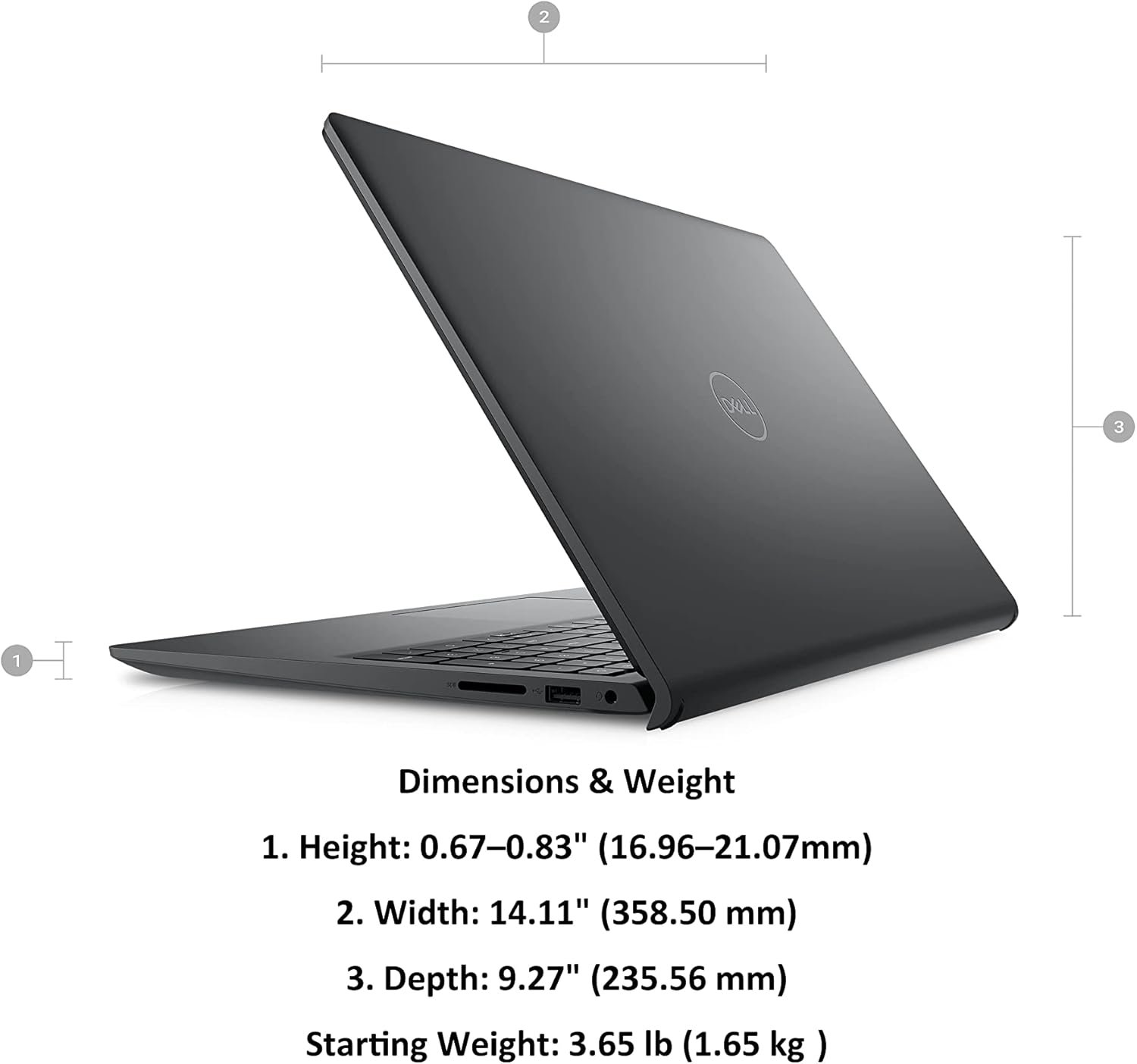 Dell Inspiron 15 3000 3520 15.6" FHD Touchscreen (Intel 4-Core i5-1135G7, 32GB RAM, 1TB PCIe SSD, UHD Graphics) Business Laptop, WVA Anti-Glare, Numeric Keypad, Webcam, Wi-Fi, Win 11 Pro, Black - Image 4