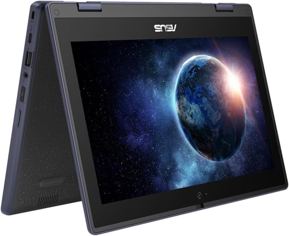 Asus BR1102FGA-YS14T 11.6" Touchscreen 2 in 1 - Rugged & Spill Resistant Notebook - HD 1366 x 768 - Intel Celeron N100 Quad-core (4 Core) - 4 GB On-board Memory - 128 GB SSD - Win11 Pro - Mineral Gray - Image 4