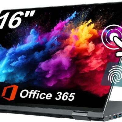 jumper 16 inch Convertible Laptop, 2 in 1 Laptop Computer with FHD 360 Degree Touchscreen, 20GB RAM 1152GB Storage, Celeron N5095, Backlit Keyboard, Fingerprint Reader, 53.2WH