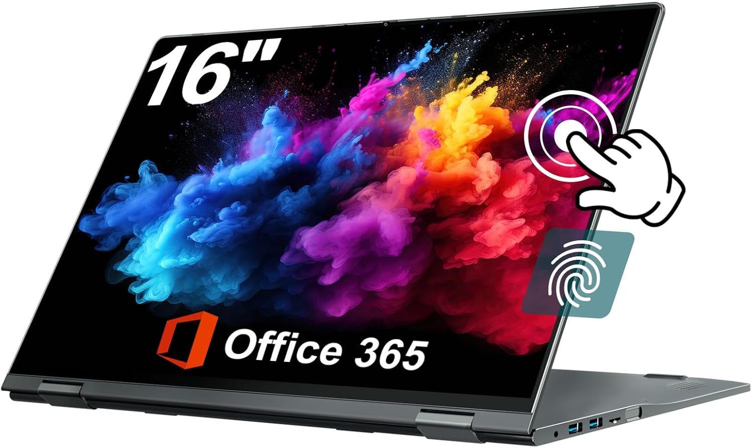 jumper 16 inch Convertible Laptop, 2 in 1 Laptop Computer with FHD 360 Degree Touchscreen, 20GB RAM 1152GB Storage, Celeron N5095, Backlit Keyboard, Fingerprint Reader, 53.2WH