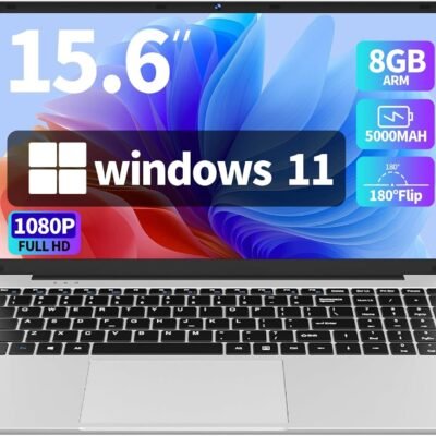 15.6″ School Laptop,Windows 11 Laptop Computer for Business,8GB RAM 256GB SSD,Intel N4000(up to 2.6GHz), FHD 1920 x 1080 Screen,MS Office,WiFi,BT4,2xUSB3.0,Long Battery Life Student Computer