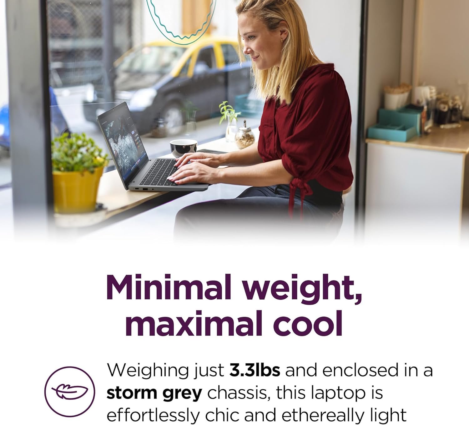 Lenovo IdeaPad Slim 3i Chromebook Plus - 2024 - Lightweight Laptop - Waves MaxxAudio? - 14" FHD Display - HD 1080p Camera - 8GB Memory - 256GB Storage - Intel? Core? i3-N305 - Storm Grey - Image 5