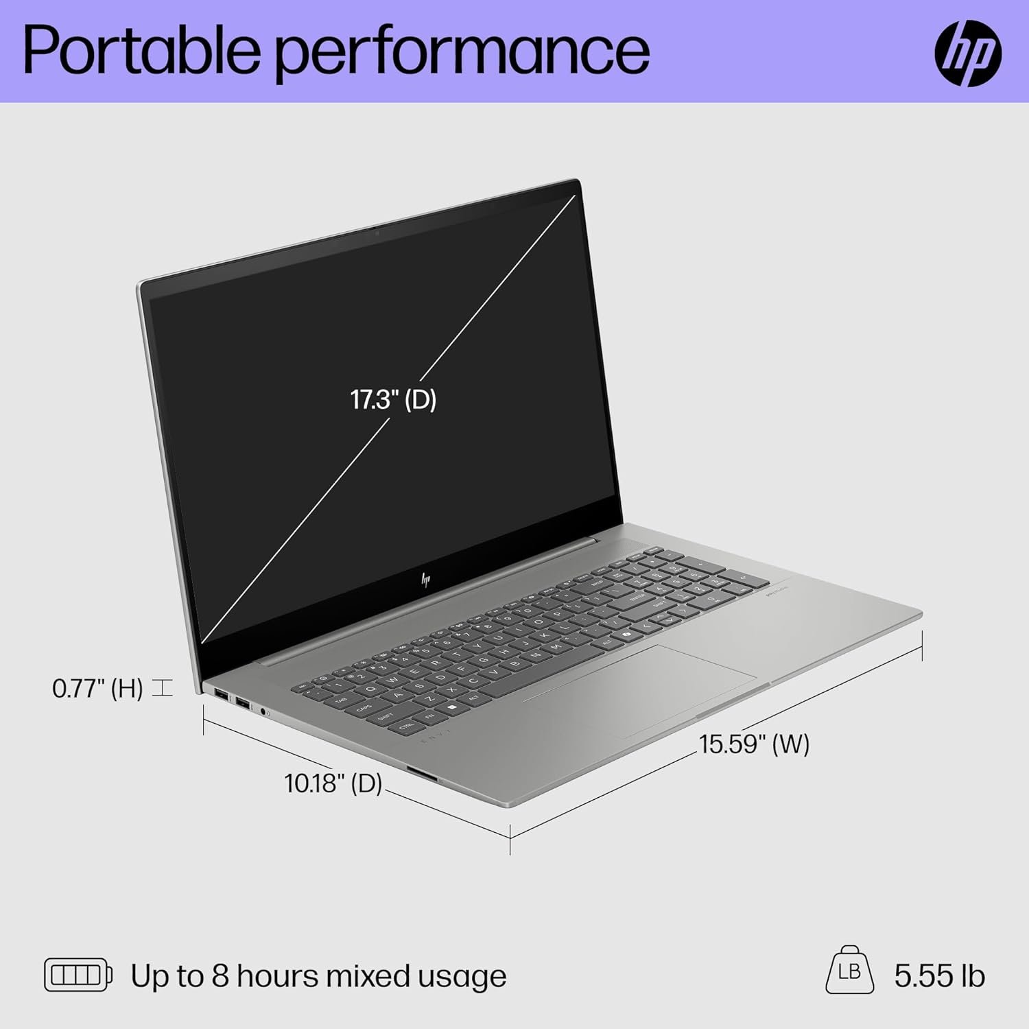HP Envy 17 inch Laptop, FHD Touchscreen, Intel Core Ultra 7 155H, 16 GB RAM, 1 TB SSD, Intel Arc Graphics, Windows 11 Home, Copilot Key, 17-cw1010nr (2024) - Image 5