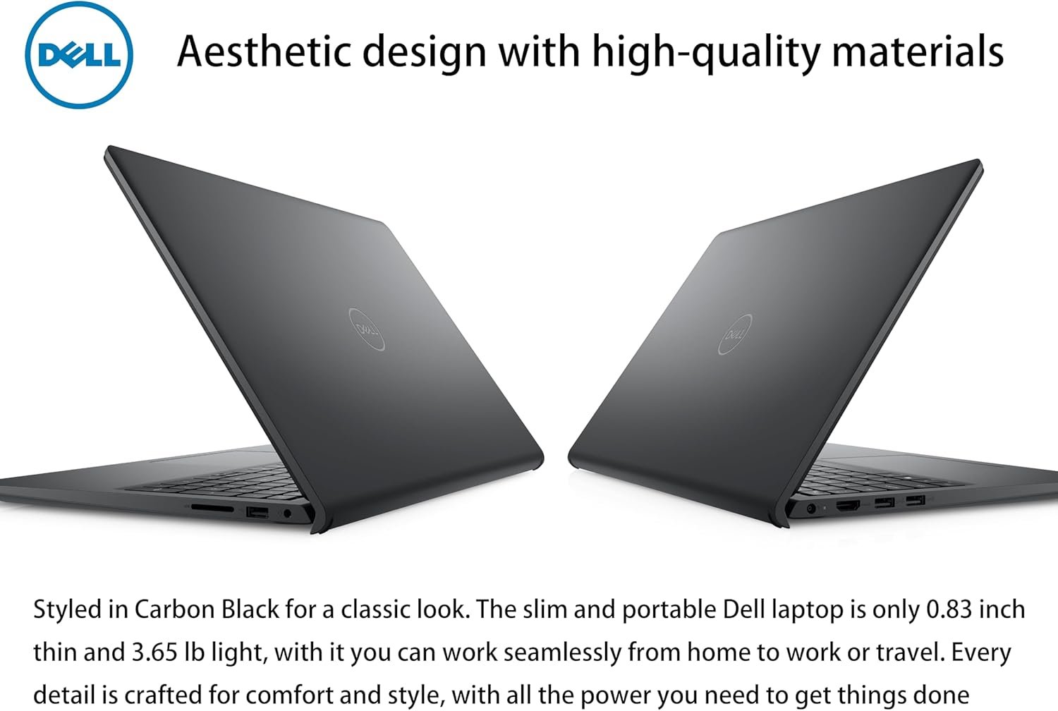 Dell Inspiron 15.6 Inch FHD Business Laptop, Intel Core i7-1255U, 32GB RAM, 1TB SSD, Windows 11 Pro, Backlit Keyboard, Webcam, WiFi, Carbon Black - Image 5