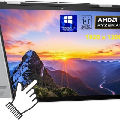 HP Envy X360 14 Inch Laptop 2-in-1 2K (1920×1200) IPS Touchscreen Laptop, AMD Ryzen 12 Cores Processor, 16GB RAM 1TB PCIe SSD, Backlit Keyboard, WiFi 6E, Win 11 Pro w/BWE Accessories