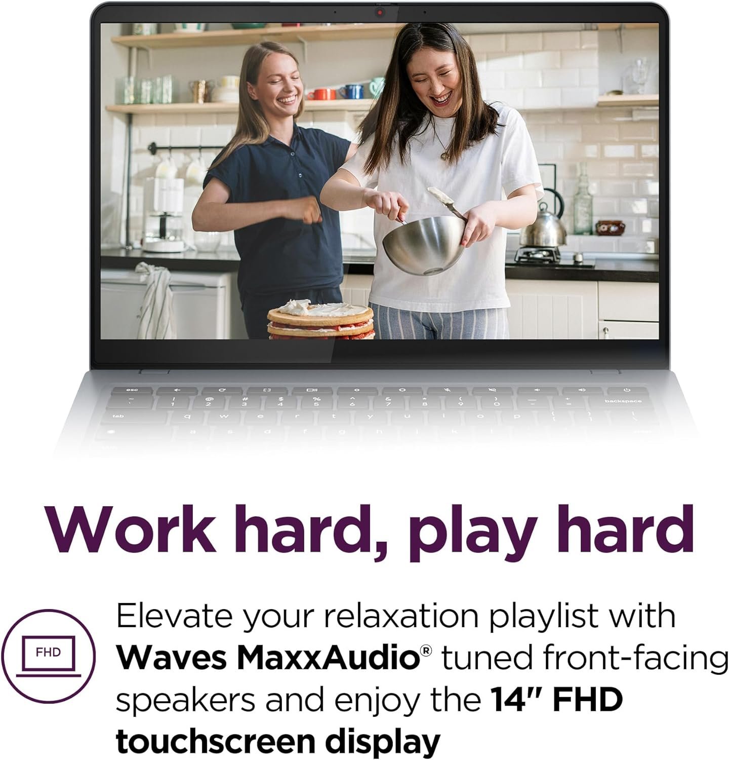 Lenovo IdeaPad Slim 3i Chromebook Plus - 2024 - Lightweight Laptop - Waves MaxxAudio? - 14" FHD Display - HD 1080p Camera - 8GB Memory - 256GB Storage - Intel? Core? i3-N305 - Storm Grey - Image 3