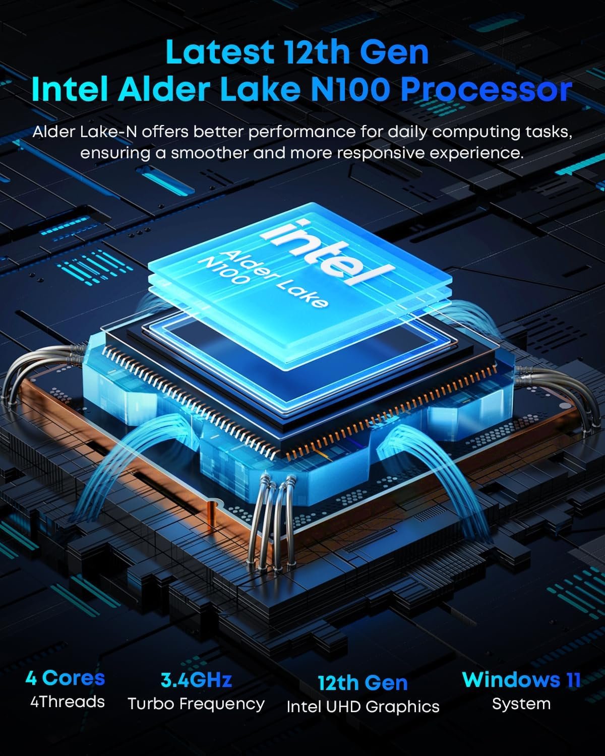 CHUWI 2-in-1 Convertible Laptop 13.5'', 12GB LPDDR5 RAM 512GB SSD, Intel N100(up to 3.4GHz), FHD 2256 * 1504, 1TB SSD Expand, Windows 11 Touchscreen Laptops, Backlit Keyboard, WiFi 6, BT5.2, Type-C - Image 2