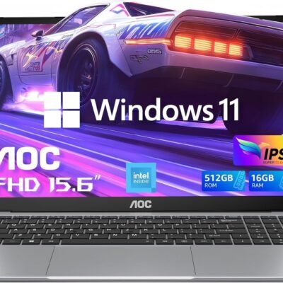 AOC Laptop Computer 16GB RAM 512GB SSD Work Laptops 15.6 Inch FHD Screen Premium Laptop (Up to 3.6GHz) Windows 11 Laptop Computer, Light&Thin, Metal Shell, Webcam, Type-C, USB3.2