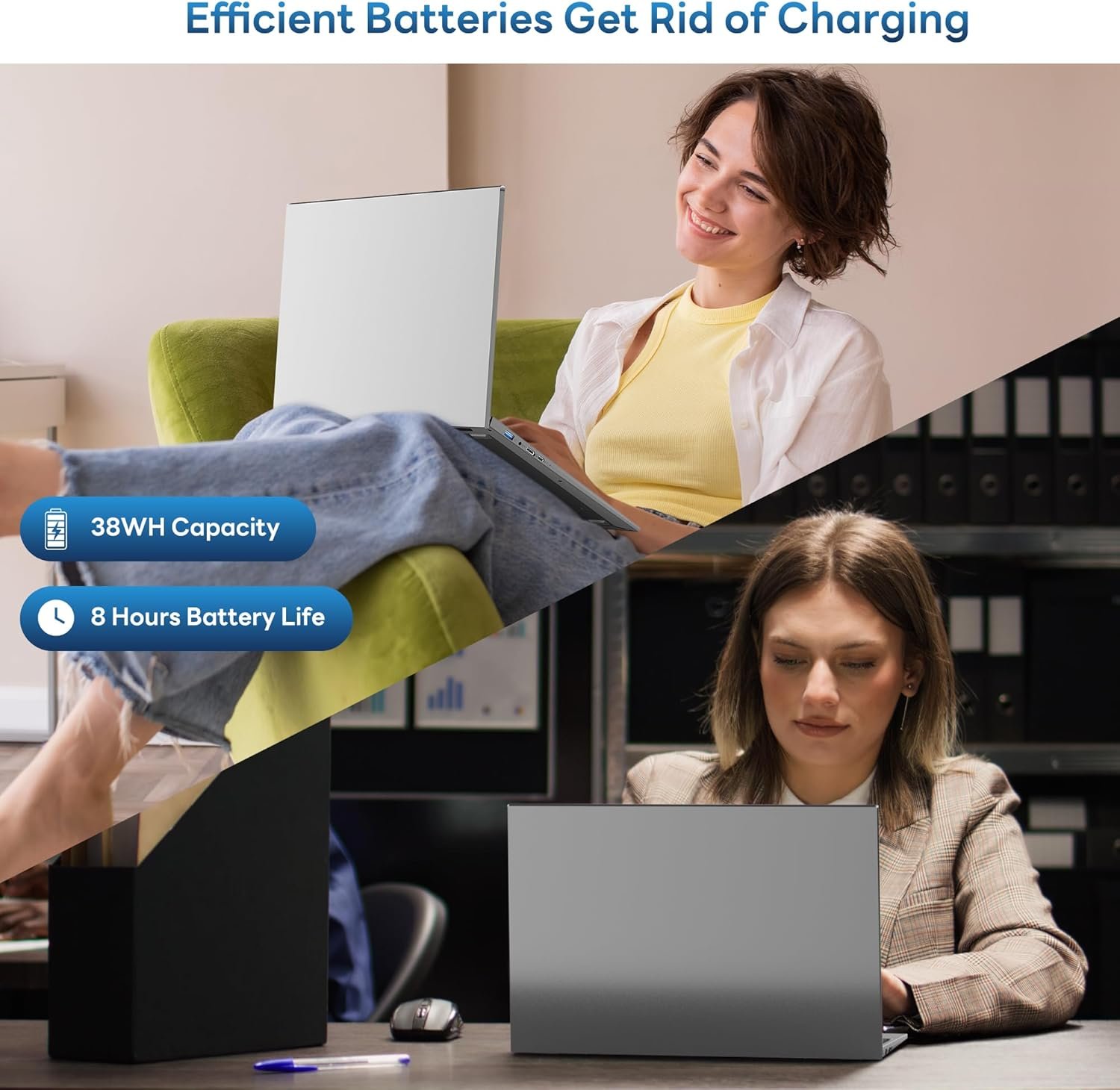 jumper Laptop Computer 16 Inch, Office 365, Laptops with 16GB RAM, 1152GB Storage, FHD IPS 1920x1200 Display, 12th N95 CPU(Up to 3.4GHz), 38WH Battery, 2 Speakers, Mini HDMI, 16:10. - Image 6