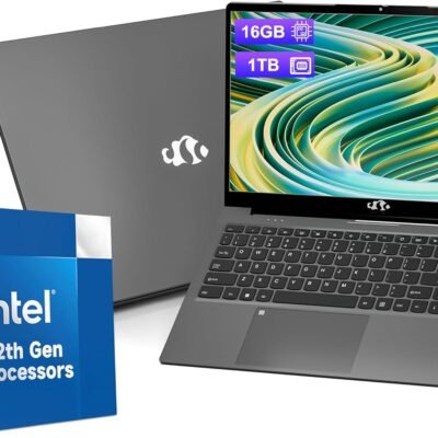 15.6 FHD Laptop, Win 11 Laptop Intel 12th Gen N100(Beat i3 1115G4), 16GB RAM 1TB SSD, WiFi 6, BT5.2, USB3.0, Type_C, Laptop Computer with Fingerprint Login Backlit Keyboard for Student and Business