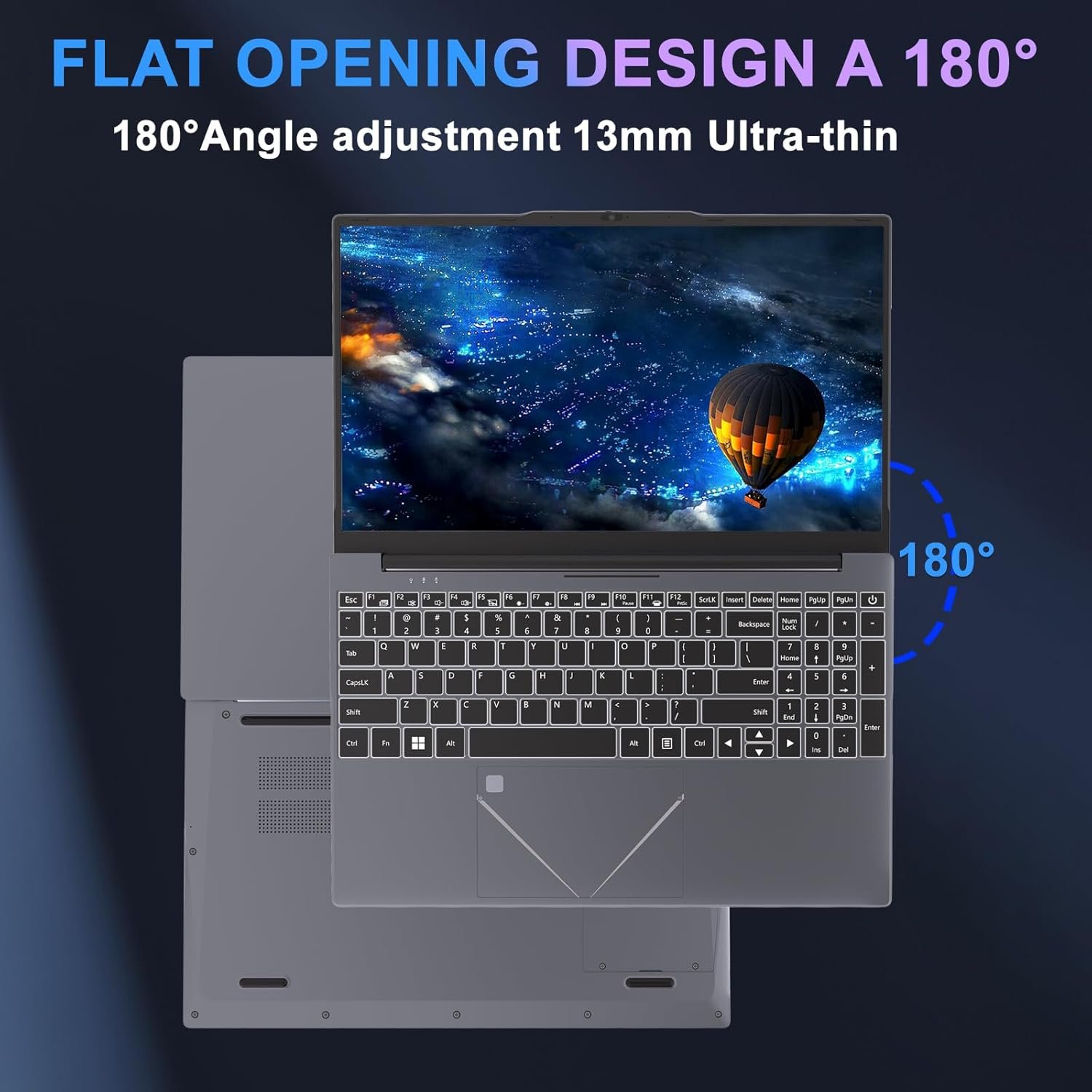 15.6" Laptop PC 16GB DDR4 512GB SSD, HD Laptop Computer AMD Ryzen 5 3500U Processor AMD Integrated Graphics computer with Touch ID 2.4/5G WiFi Bluetooth USB 3.0 WPS office for Students/Gaming laptop - Image 6