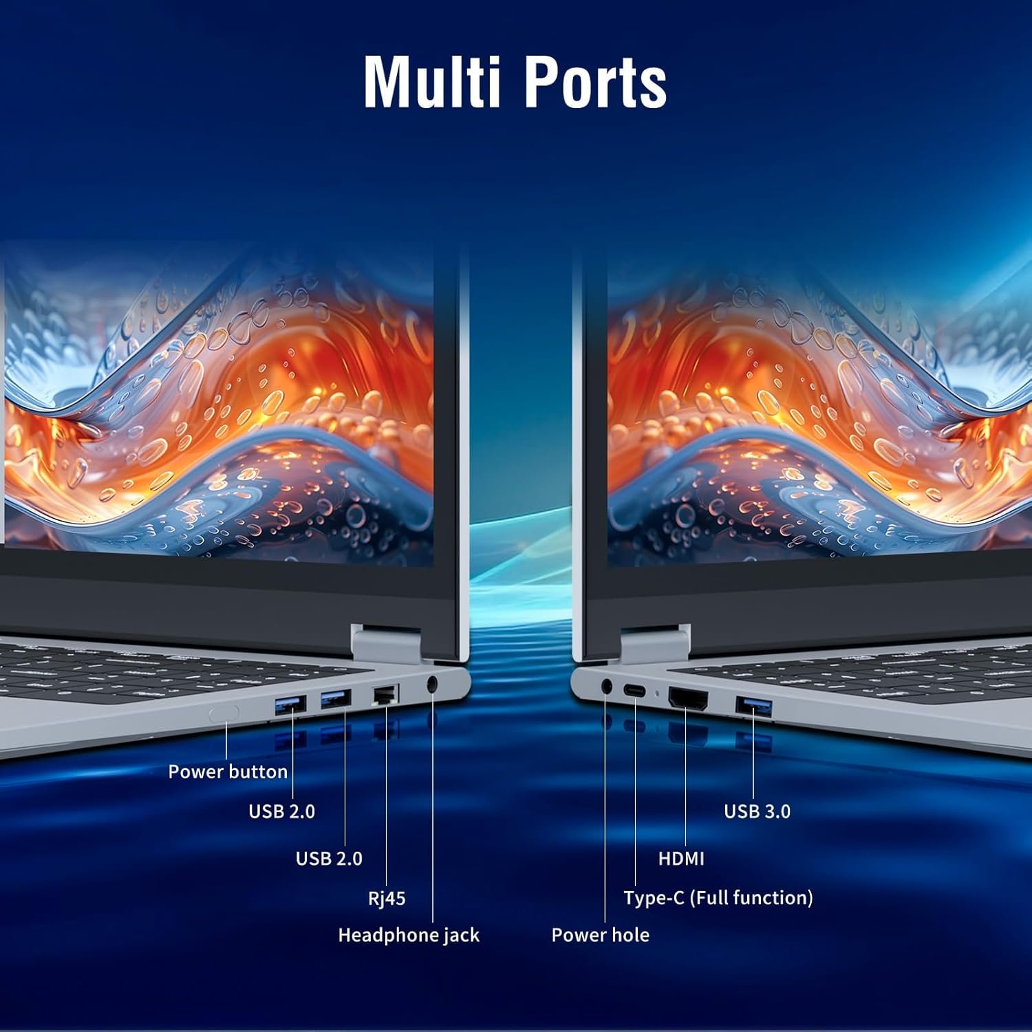 15.6 inch 2 in 1 Laptop, AMD R3-3200U, 16GB RAM, 512GB SSD, FHD Touchscreen, Backlit Keyboard, Fingerprint Unlock, 360 Rotating - Image 7