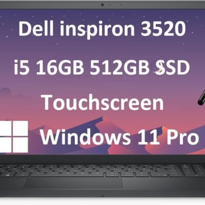 Dell Inspiron Touchscreen Laptop (15.6″ FHD Touch, Intel Core i5-1155G7, 16GB RAM, 512GB SSD) for Business, Students, Enterprises, Numeric Keypad, Narrow-Bezel, Webcam, Win 11 Pro, Carbon Black