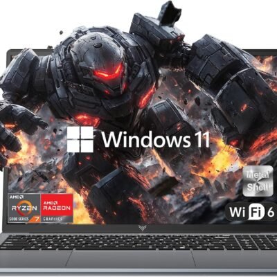 2025 Gaming Laptop, Laptop with AMD Ryzen 7 5700U (8C/16T, Up to 4.3GHz), 16GB RAM 512GB NVMe SSD Laptop Computer, Radeon RX Vega 8 Graphics, 16.1-inch FHD Display, WiFi 6, 53Wh Battery, Backlit KB