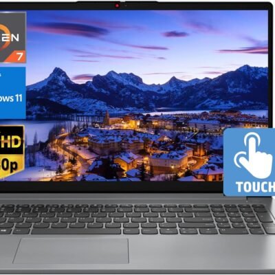 Lenovo IdeaPad 2024 Laptop, 15.6″ FHD IPS Touchscreen, 8-Core AMD Ryzen 7 5700U (Beat i7-1180G7), 16GB RAM, 512GB SSD, Radeon Graphics, Webcam,WiFi 6, Long Battery, Win 11 Pro+MarxsolAccessory