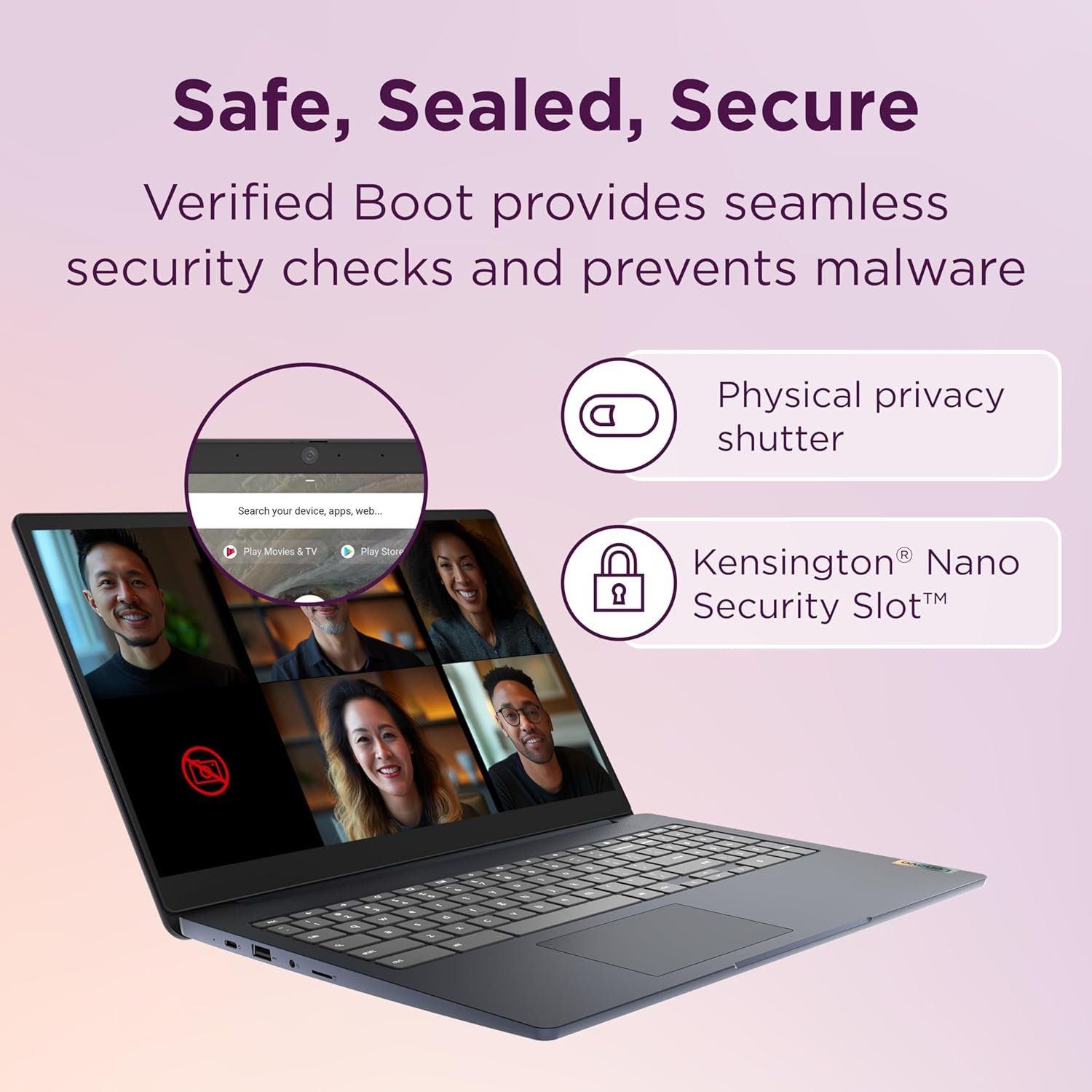 Lenovo IdeaPad 3i Chromebook, 15.6? FHD Display, Intel Celeron N4500, 8GB RAM, 64GB eMMC, 1920x1080 px, 720p Camera, Chrome OS, Abyss Blue - Image 5
