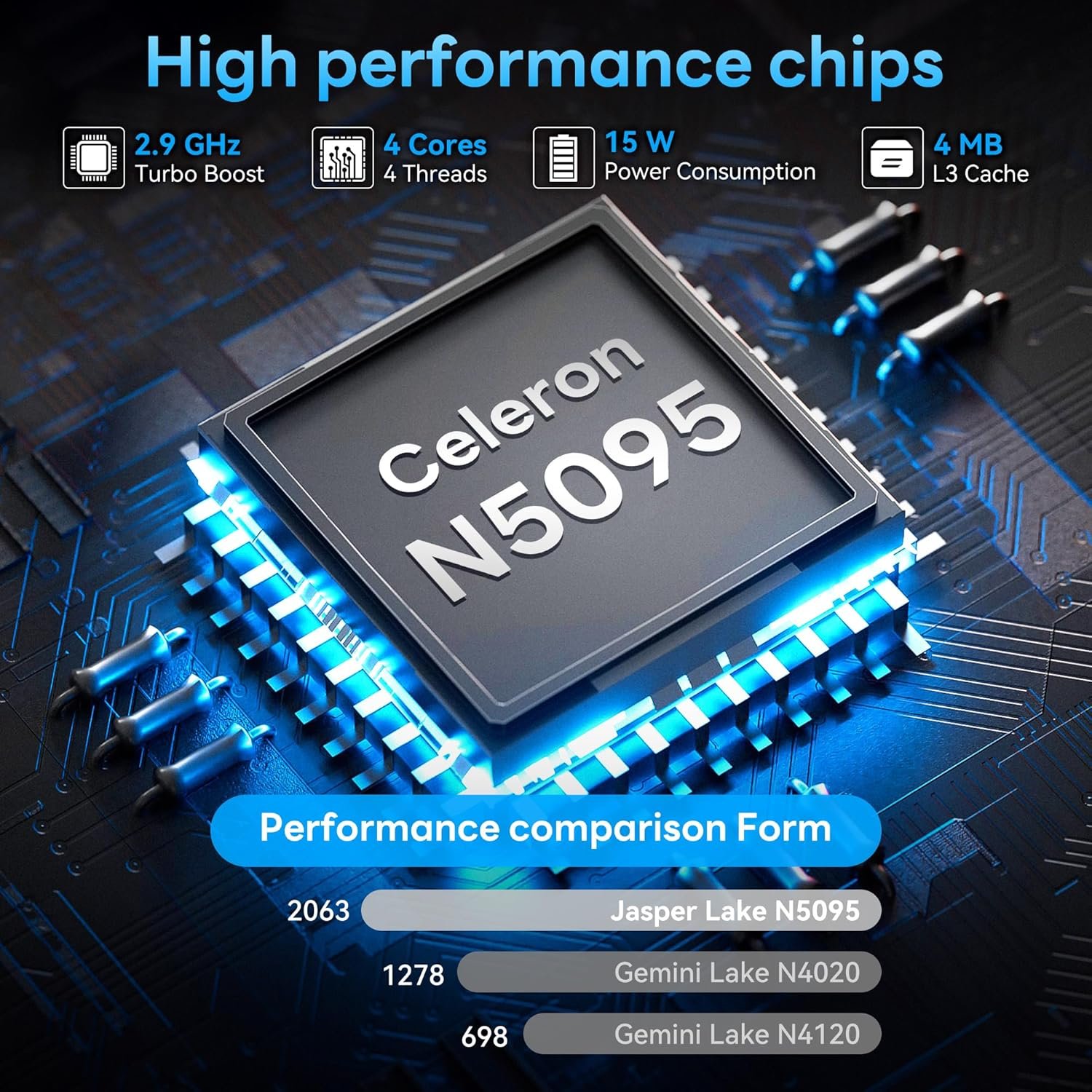 jumper Laptop Computer 16 Inch, Office 365, 16GB RAM 1152GB Storage, Celeron N5095 CPU, Laptop with FHD IPS 1920x1200 Display, 38WH Battery, 2 Speakers, Mini HDMI, Numeric Keypad, Business Laptops. - Image 2