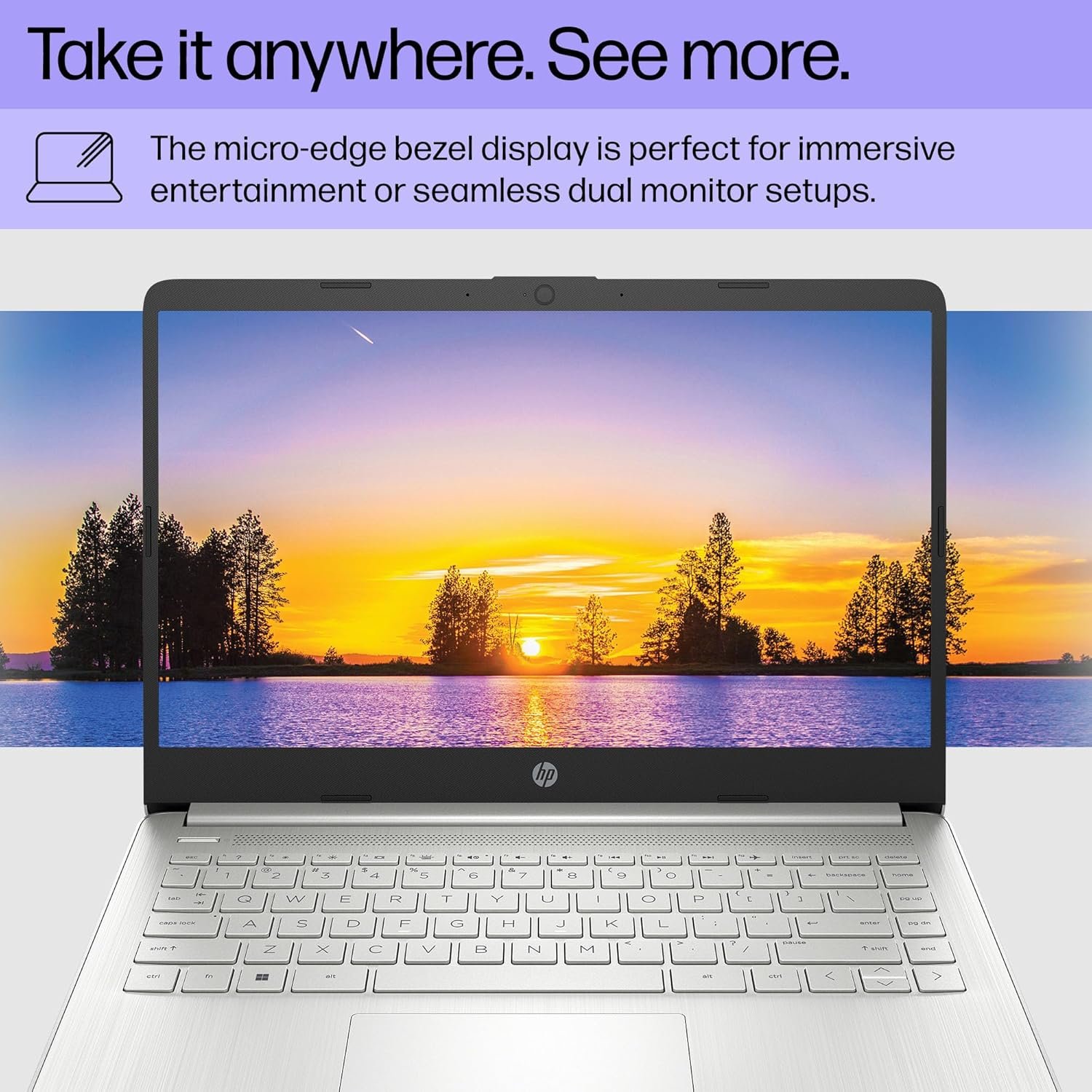HP 14 inch Laptop, HD Display, 12th Generation Intel Core i3-1215U, 8 GB RAM, 256 GB SSD, Intel UHD Graphics, Windows 11 Home in S Mode, 14-dq5009nr (2024) - Image 3