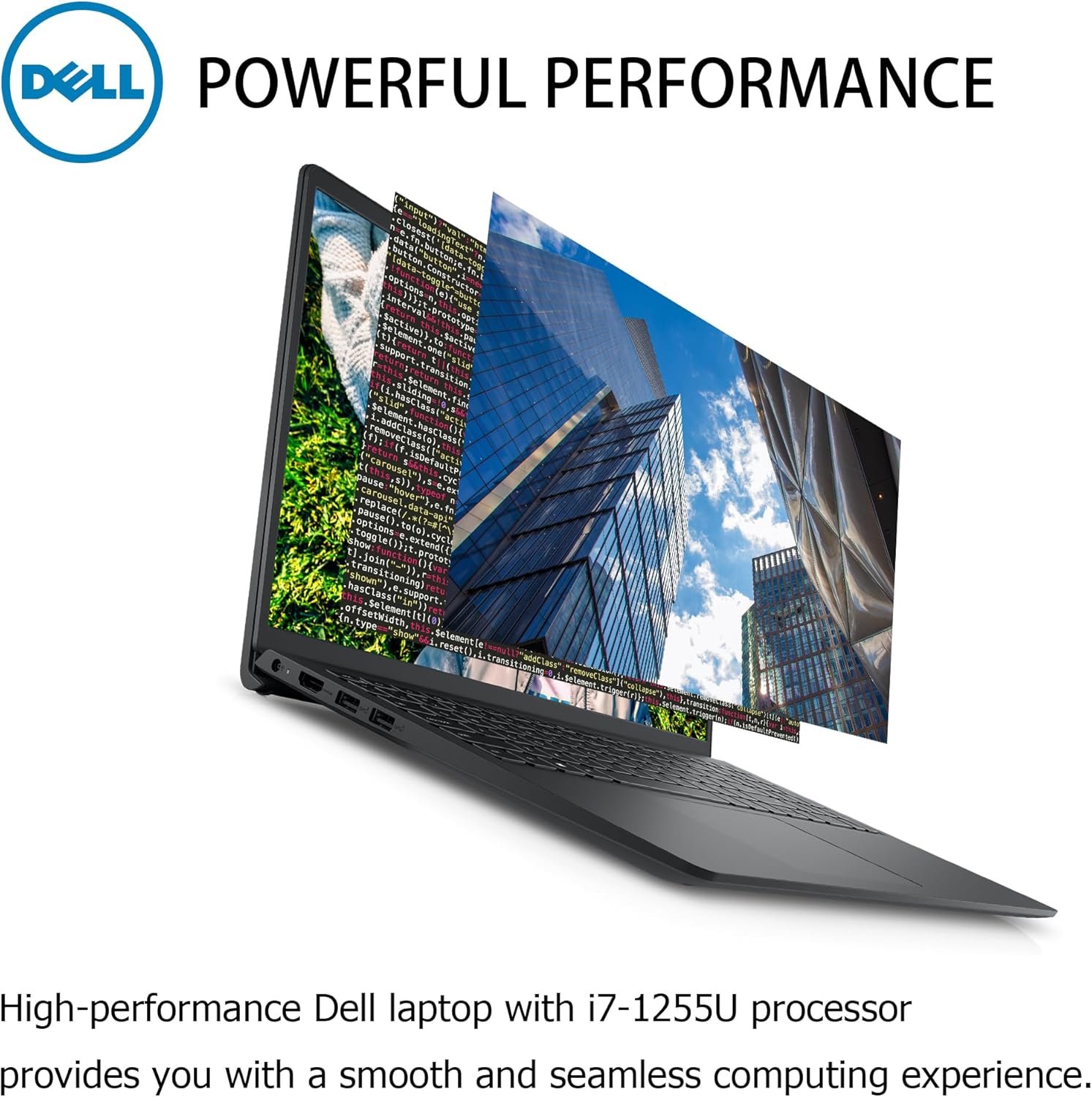 Dell Inspiron 15.6 Inch FHD Business Laptop, Intel Core i7-1255U, 32GB RAM, 1TB SSD, Windows 11 Pro, Backlit Keyboard, Webcam, WiFi, Carbon Black - Image 3