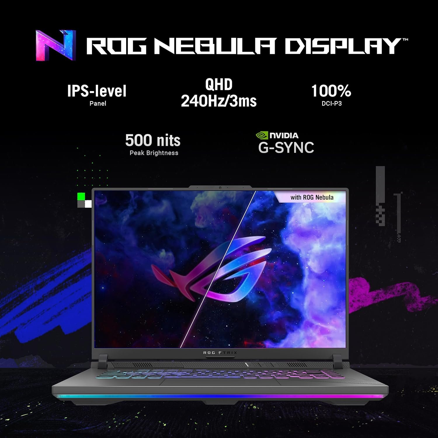 ASUS ROG Strix G16 Gaming Laptop, 16? Nebula Display 16:10 QHD 240Hz, GeForce RTX 4060, Intel? Core? i9-14900HX, 16GB DDR5-5600, 1TB PCIe SSD, Wi-Fi 6E, Windows 11, G614JVR-ES94 - Image 6