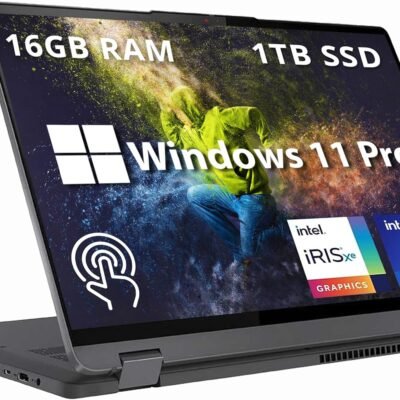 Lenovo IdeaPad Flex 5 16″” 2-in-1 2.5K IPS Touchscreen Laptop, Intel Core i7-1255U, 16GB RAM, 1TB SSD, Backlit Keyboard, Fingerprint Reader, Win 11 Pro, Storm Grey, 32GB Hotface USB Card, Gray