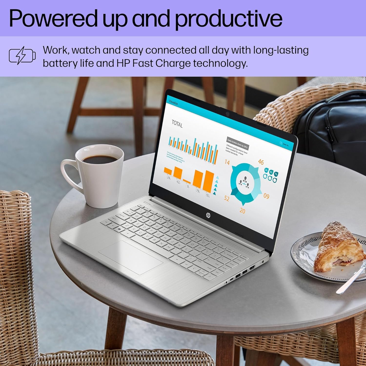 HP 14 inch Laptop, HD Display, 12th Generation Intel Core i3-1215U, 8 GB RAM, 256 GB SSD, Intel UHD Graphics, Windows 11 Home in S Mode, 14-dq5009nr (2024) - Image 7