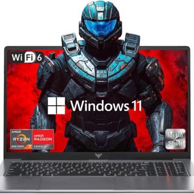 Gaming Laptop, Laptop Computer with AMD Ryzen 7 5700U (8C/16T, Up to 4.3GHz), 16GB RAM 512GB NVMe SSD Windows 11 laptop, Radeon RX Vega 8 Graphics, 16.1-inch Display, WiFi 6, 53Wh Battery, Backlit KB