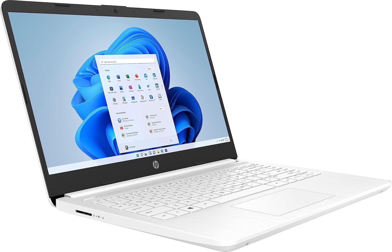 HP New 14" HD Light Thin Laptop Student Business, Quad-Core Intel N4120, 8GB RAM, 192GB (64GB eMMC+ 128GB Card), Webcam, Wi-Fi, Long Battery, Windows 11S + 1 Year Office 365, White+MarxsolAccessory - Image 3
