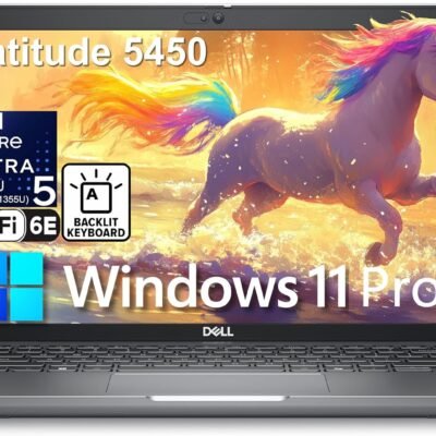 Dell Latitude 5450 5000 14″ FHD Business Laptop Computer, Intel 12-Core Ultra 5 135U (Beat i7-1355U), 16GB DDR5 RAM, 512GB PCIe SSD, WiFi 6E, Backlit Keyboard, Thunderbolt 4, HDMI, Windows 11 Pro