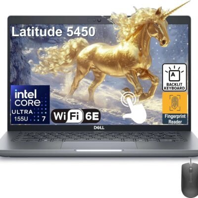 Dell Latitude 14 5450 14″ Touchscreen FHD Business Laptop Computer, Intel Ultra 7 155U (Beat i7-1355U), 16GB DDR5 RAM, 512GB PCIe SSD, WiFi 6E, Backlit Keyboard, Fingerprint Reader, Windows 11 Pro
