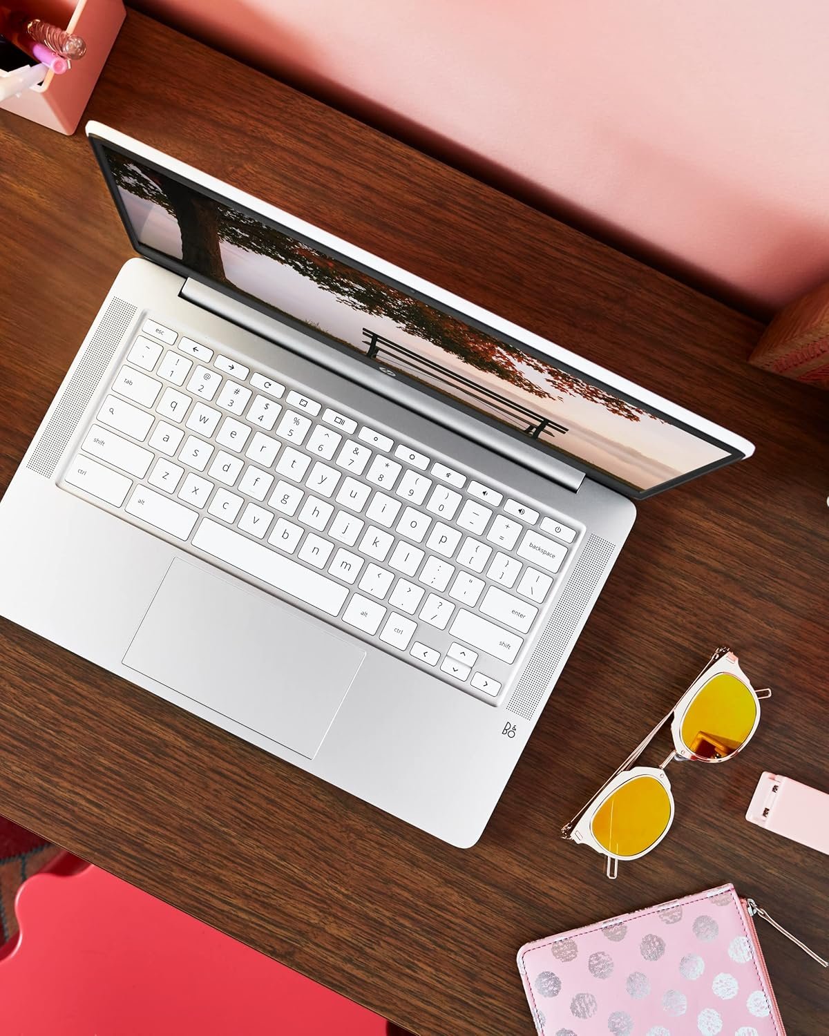 HP Chromebook 14 Laptop, Intel Celeron N4020, 4 GB RAM, 32 GB eMMC, 14? HD Micro-Edge Display, Chrome OS, Thin & Portable, 4K Graphics, Snow White Keyboard (14a-na0023nr, 2021, Ceramic White) - Image 8